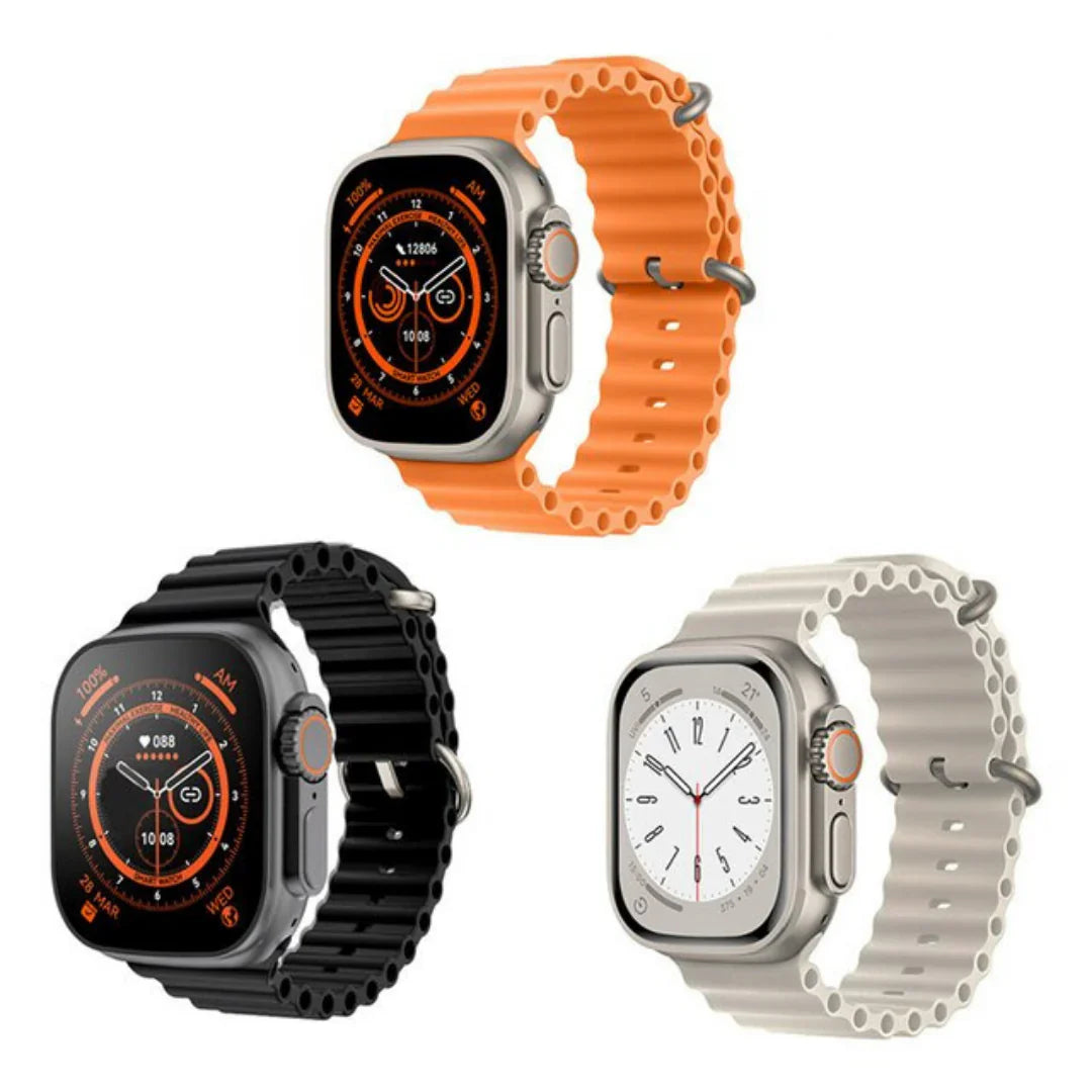 x2 Reloj Inteligente T800 Ultra Smartwatch Carga Inalámbrica